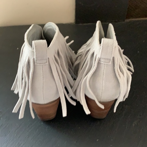 New Coconuts Gray Fringe Booties - Picture 4 of 6